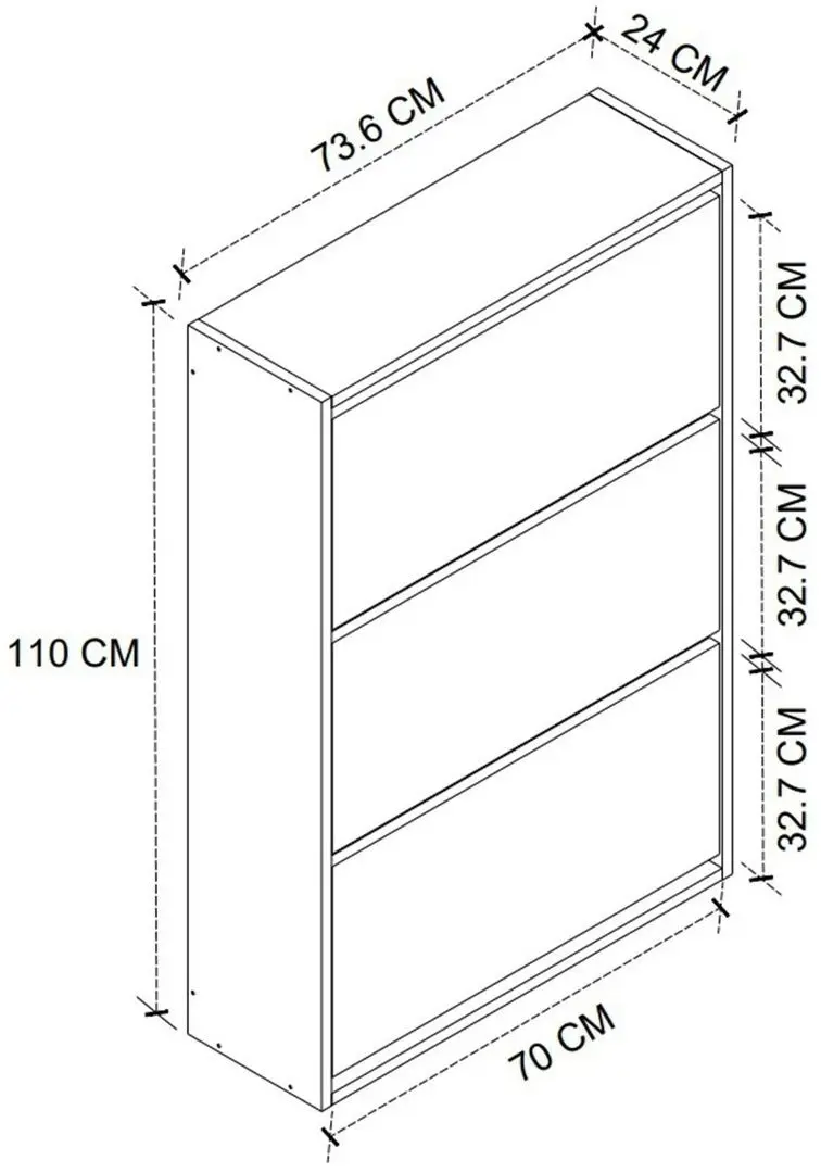 Tumba pentru incaltaminte Bofigo 3D (Anthracite/Pine)