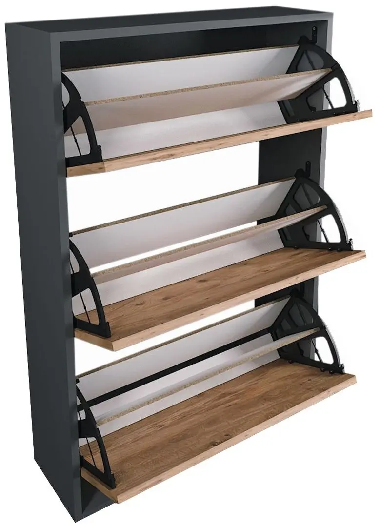 Tumba pentru incaltaminte Bofigo 3D (Anthracite/Pine)