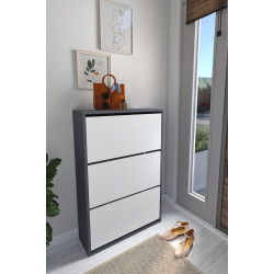 Tumba pentru incaltaminte Fabulous 3D (Anthracite/White) Thumb