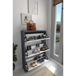 Tumba pentru incaltaminte Fabulous 3D (Anthracite/White) Thumb