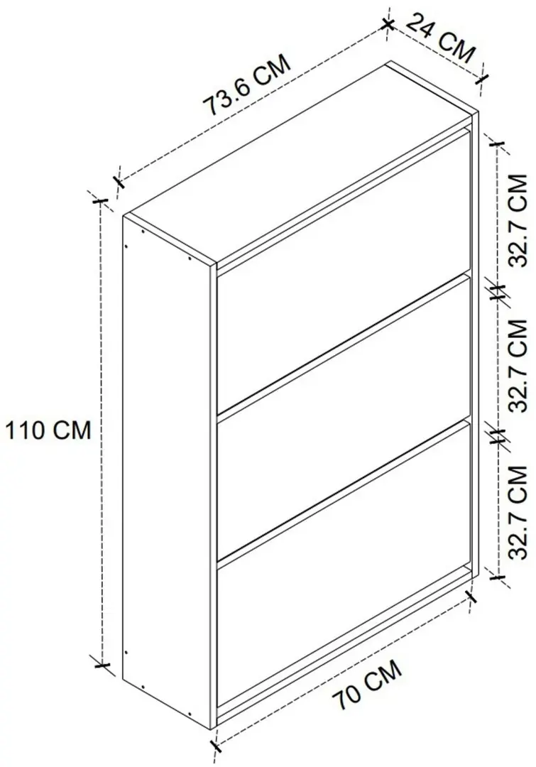 Tumba pentru incaltaminte Fabulous 3D (Anthracite/White)