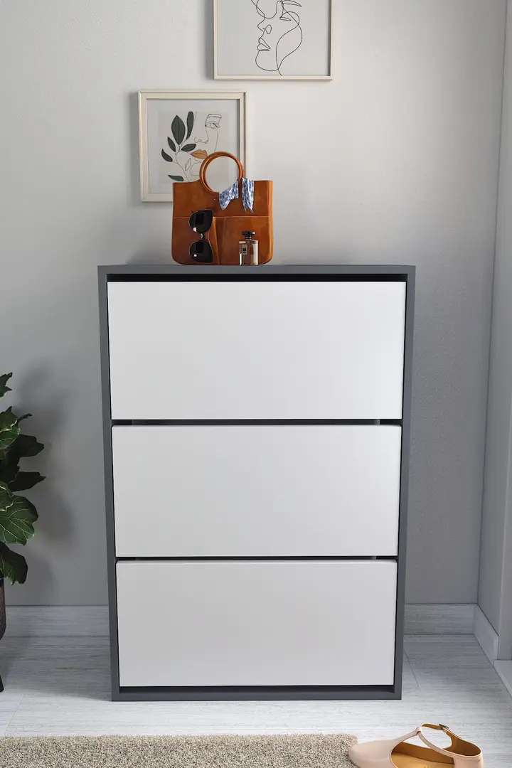 Tumba pentru incaltaminte Fabulous 3D (Anthracite/White)