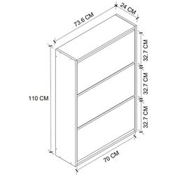 Tumba pentru incaltaminte Bofigo 3D (Pine) Thumb