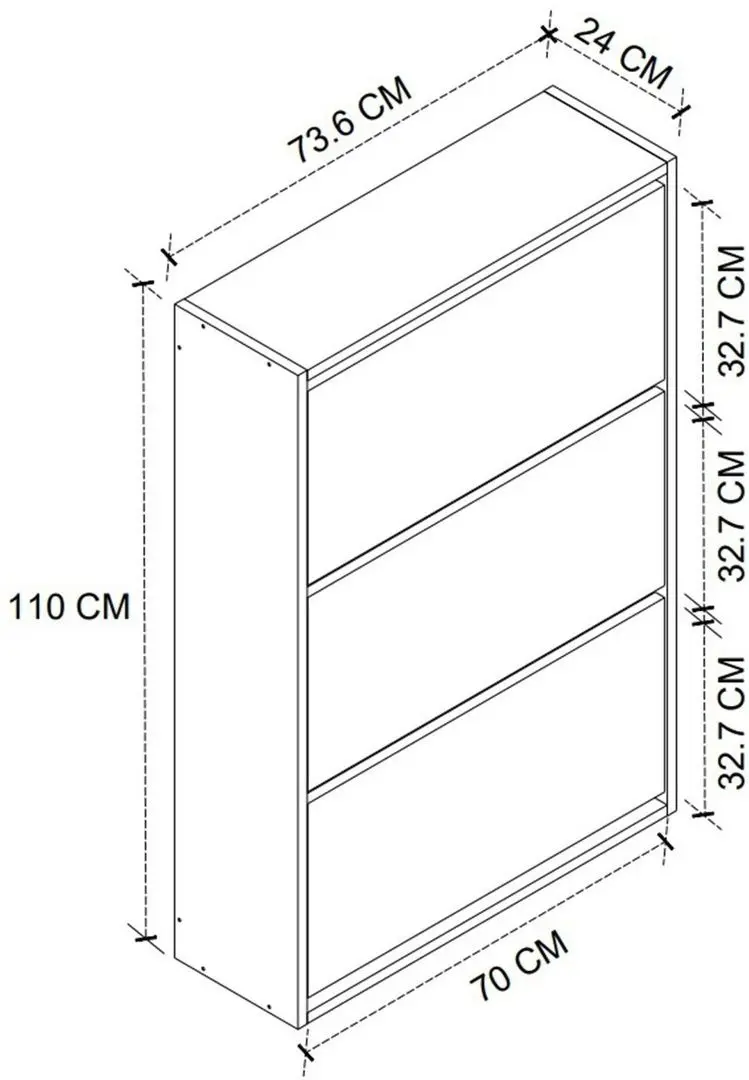 Tumba pentru incaltaminte Bofigo 3D (White)