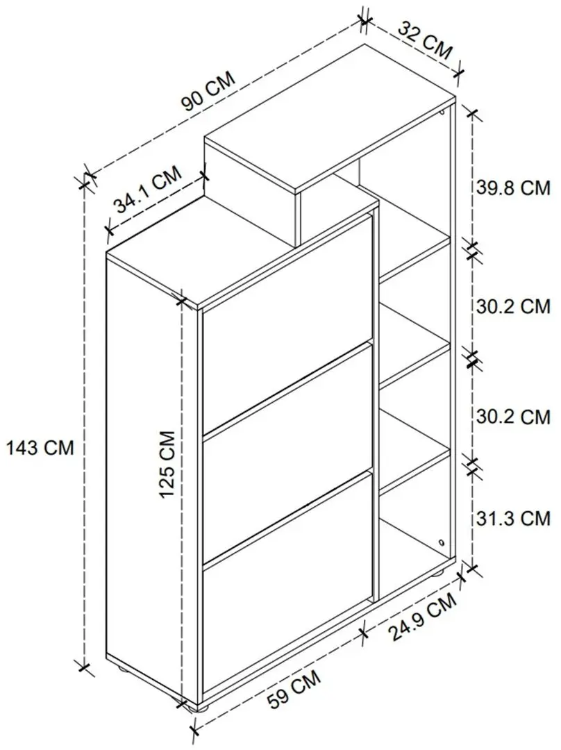 Tumba pentru incaltaminte Bofigo Lego (Pine)