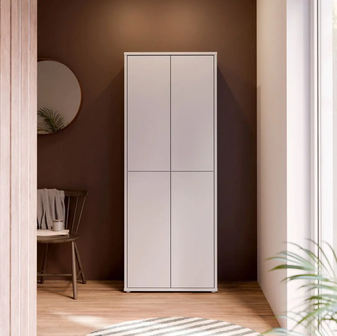 Dulap pentru incaltaminte Fortuna Agness 74.5x191.9x34.9 (Light Grey)