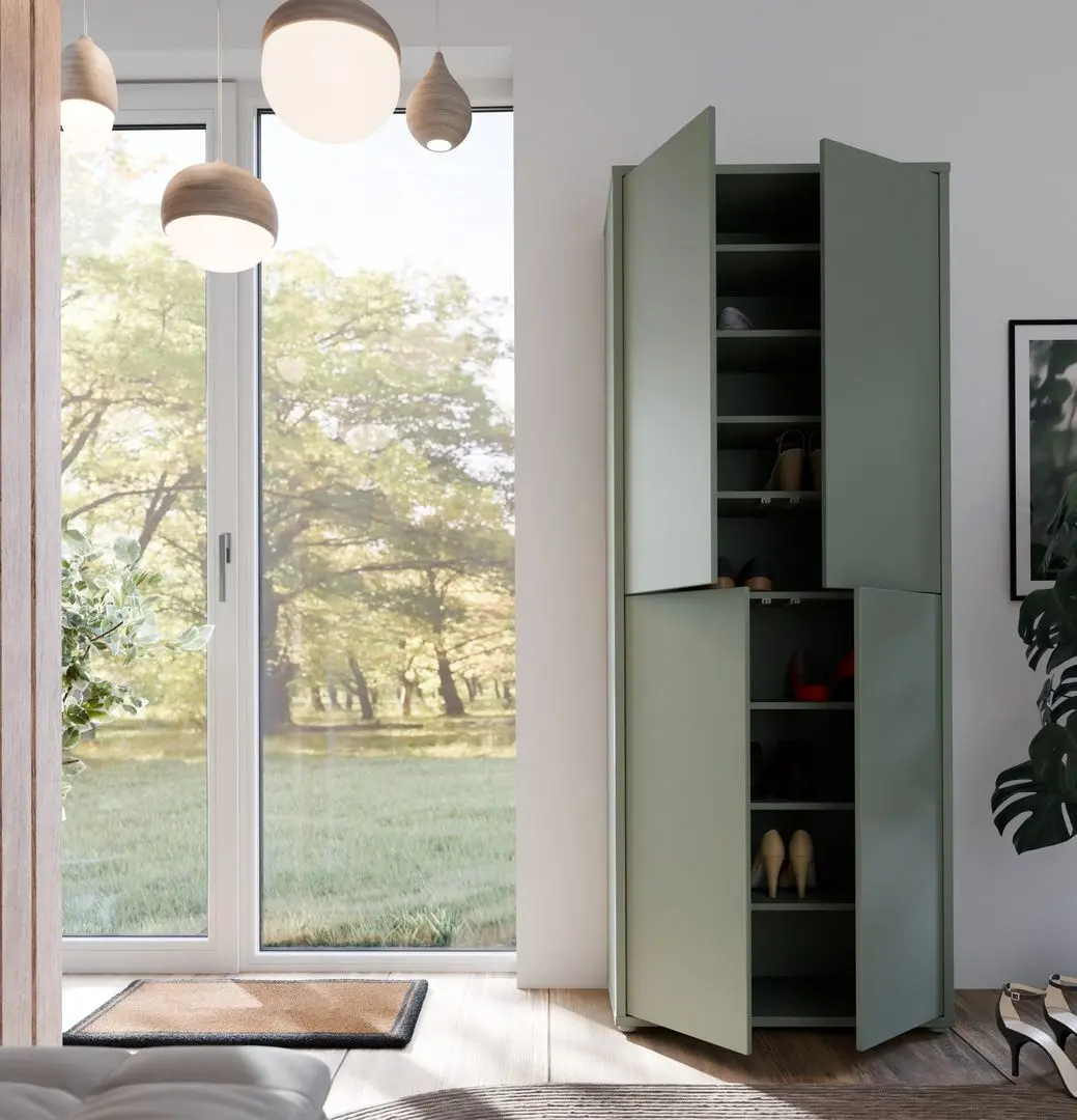 Шкаф для обуви Fortuna Agness 74.5x191.9x34.9 (Mint Green) - 9