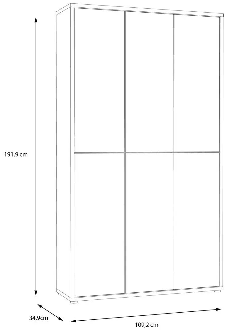 Шкаф для обуви Fortuna Agness 109.2x191.9x34.9 (Light Grey) - 3