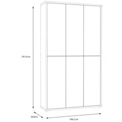 Dulap pentru incaltaminte Fortuna Agness 109.2x191.9x34.9 (Mint Green) Thumb