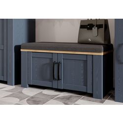 Тумба для обуви Fortuna Brigitta 86.5x45.7x42 (Blue Oak/Riviera Oak/Grey)