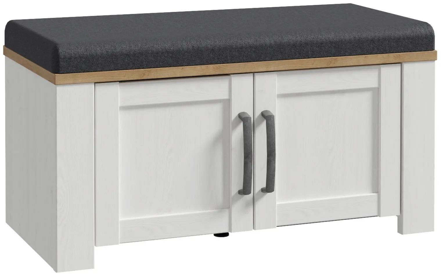 Tumba pentru incaltaminte Fortuna Brigitta 86.5x45.7x42 (White Oak/Riviera Oak/Grey) - 3