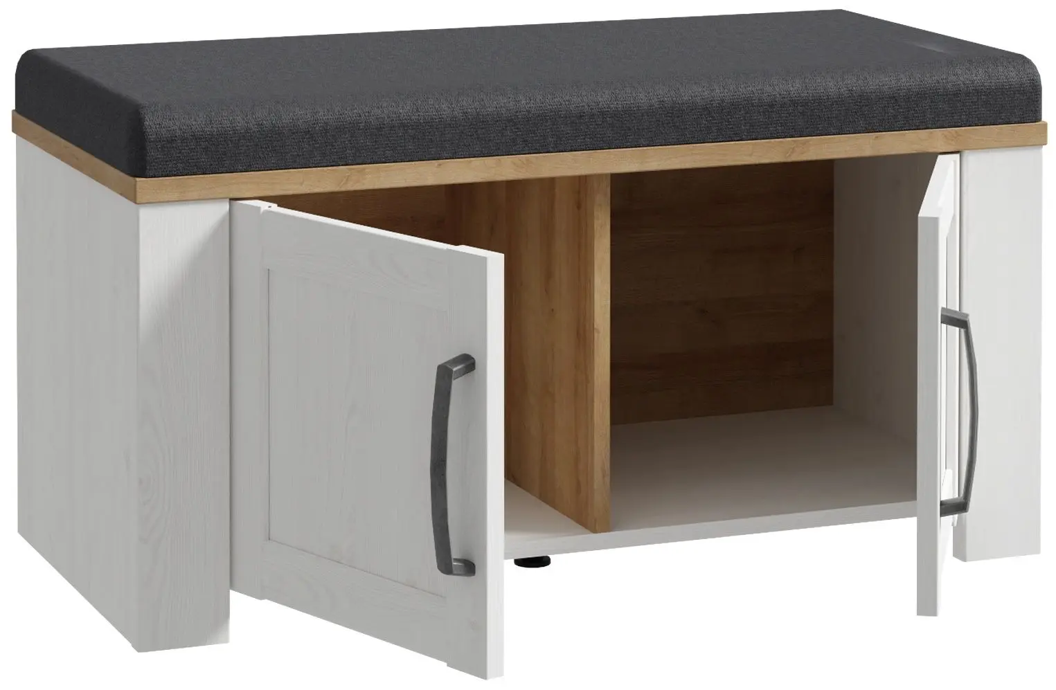 Tumba pentru incaltaminte Fortuna Brigitta 86.5x45.7x42 (White Oak/Riviera Oak/Grey) - 5