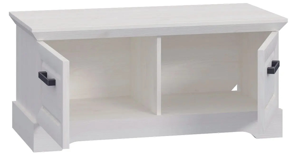 Тумба для обуви Fortuna Chasia 95.2x44.4x44.5 (White Oak/Black) - 4