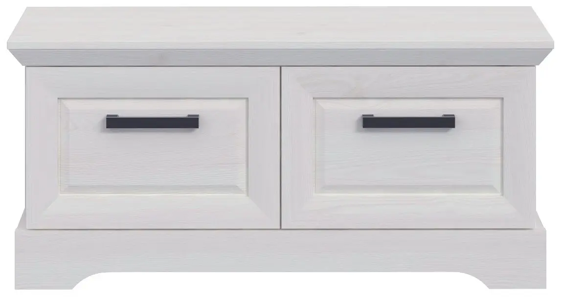 Тумба для обуви Fortuna Chasia 95.2x44.4x44.5 (White Oak/Black) - 5