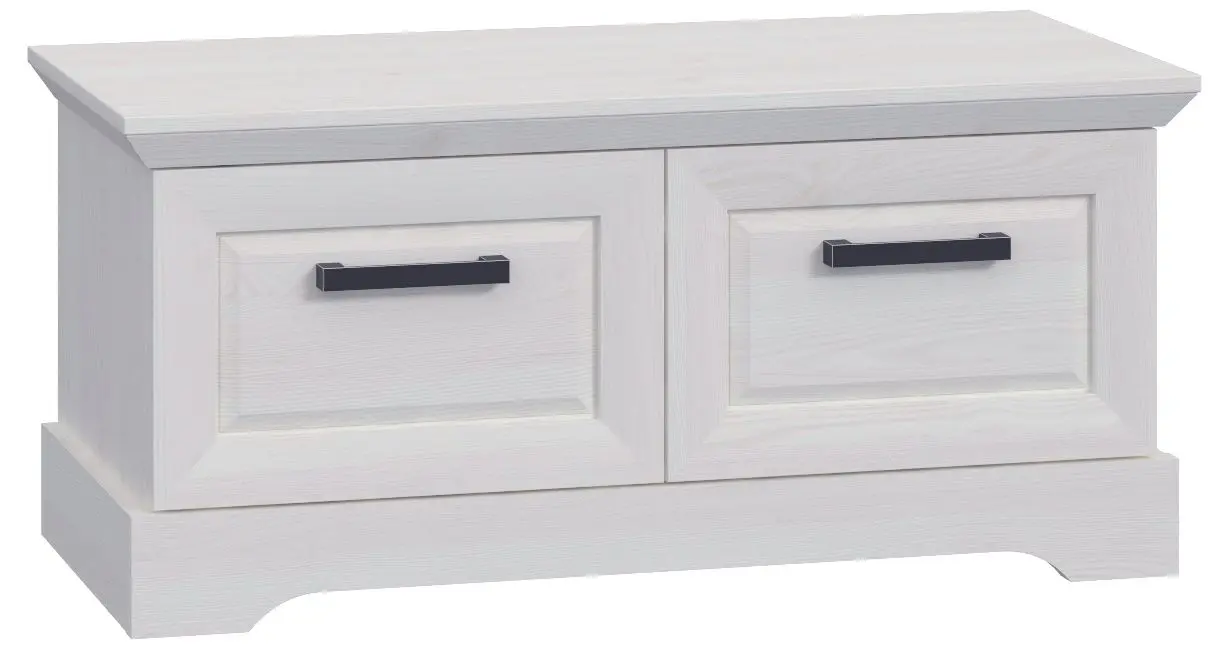 Тумба для обуви Fortuna Chasia 95.2x44.4x44.5 (White Oak/Black) - 6