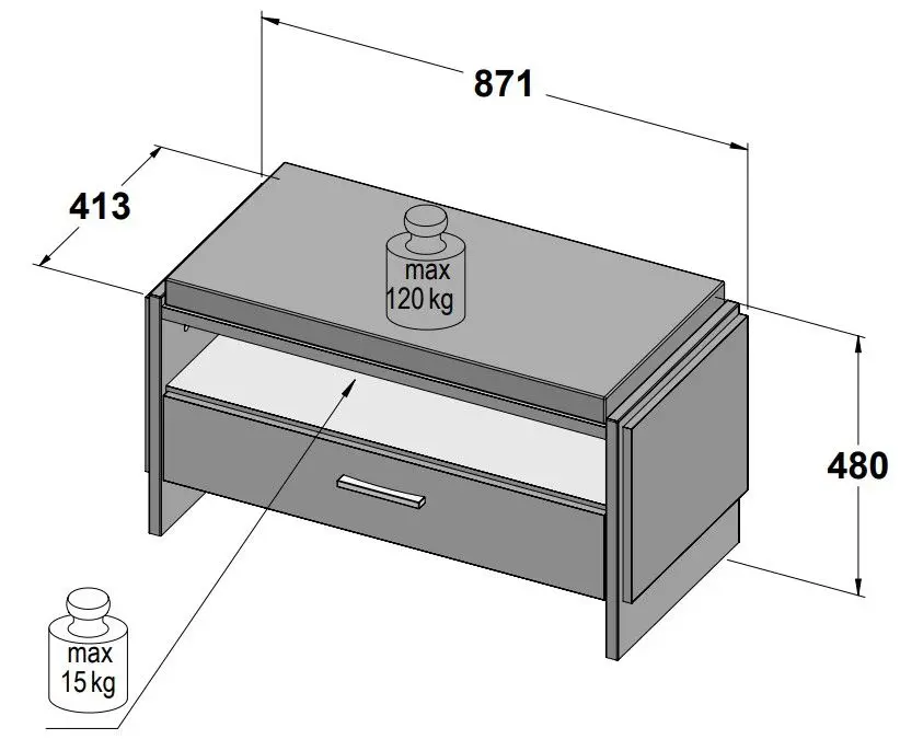 Тумба-банкетка для обуви Fortuna Osstin 87.1x48x41.3 (Artisan Oak/Grey/Anthracite) - 5