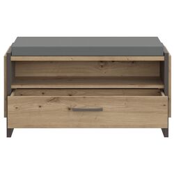 Тумба-банкетка для обуви Fortuna Osstin 87.1x48x41.3 (Artisan Oak/Grey/Anthracite) Thumb