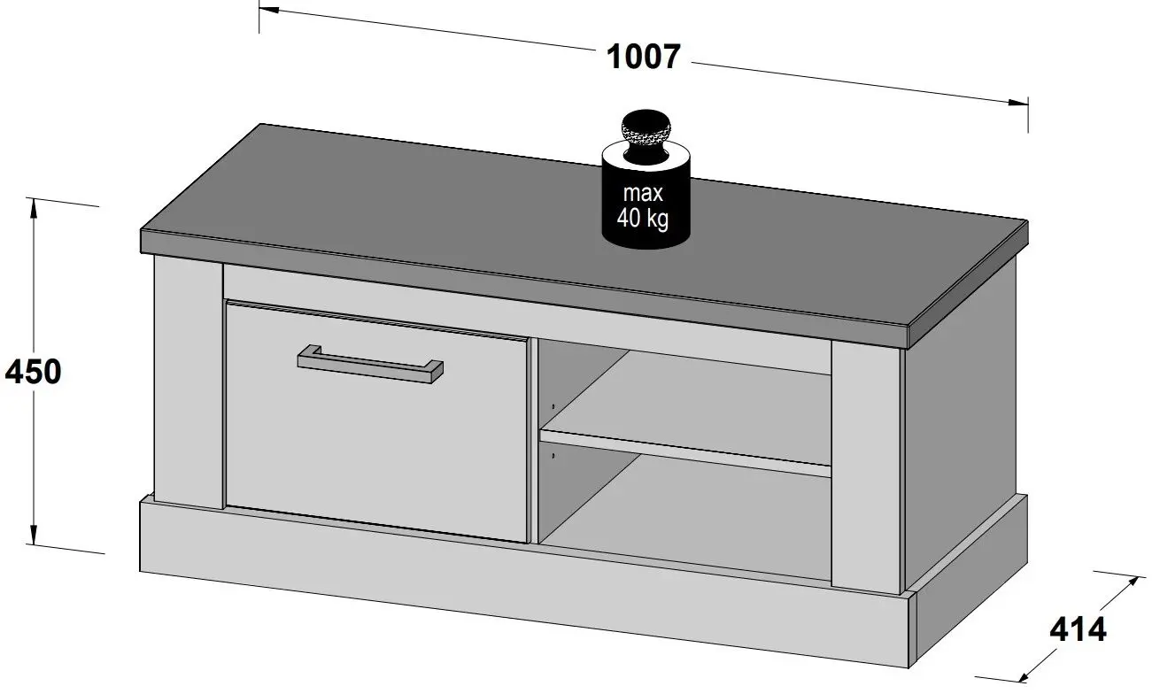 Тумба для обуви Fortuna Aladin 100.7x45x41.4 (White Pine/Touchwood) - 2