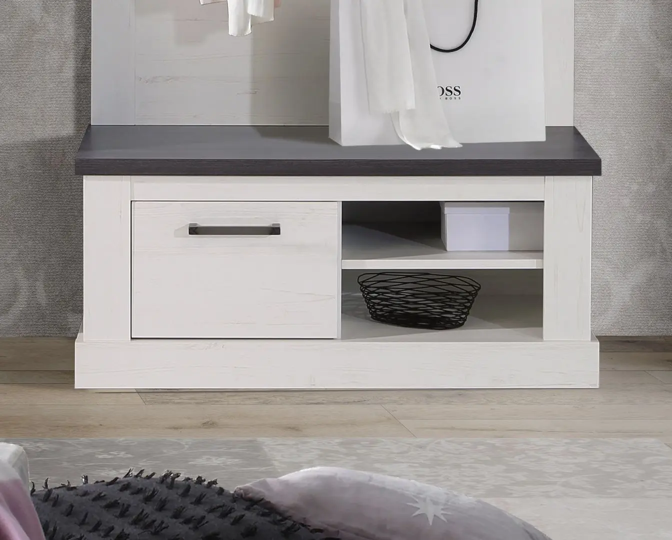 Тумба для обуви Fortuna Aladin 100.7x45x41.4 (White Pine/Touchwood)