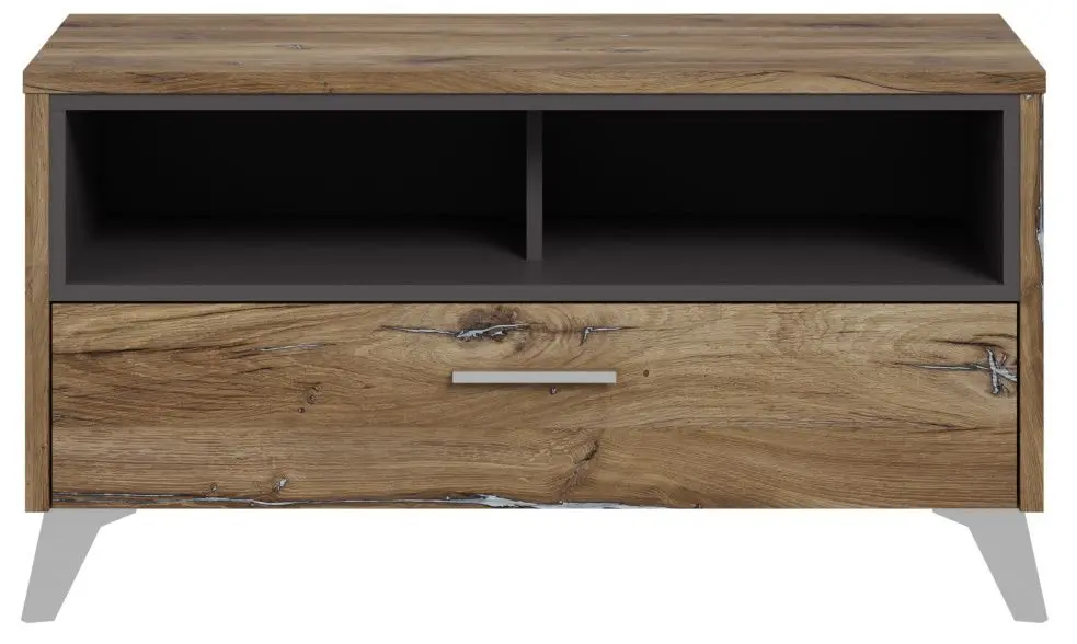 Tumba pentru incaltaminte Fortuna Monica 94.5x51.4x41.5 (Flagstaff Oak/Grey) - 3