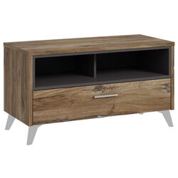 Tumba pentru incaltaminte Fortuna Monica 94.5x51.4x41.5 (Flagstaff Oak/Grey) Thumb