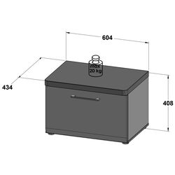 Тумба для обуви Fortuna Tudor 60.4x40.8x43.4 (White/Artisan Oak/White Gloss) Thumb