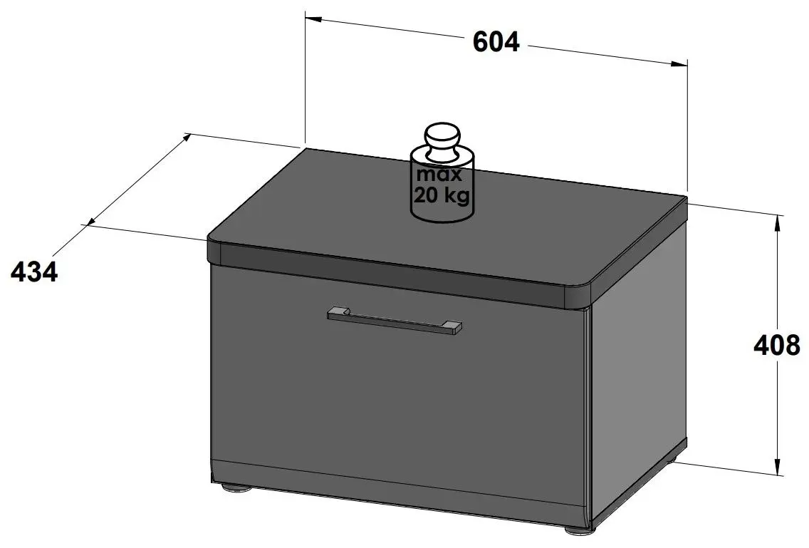 Тумба для обуви Fortuna Tudor 60.4x40.8x43.4 (White/Artisan Oak/White Gloss) - 4