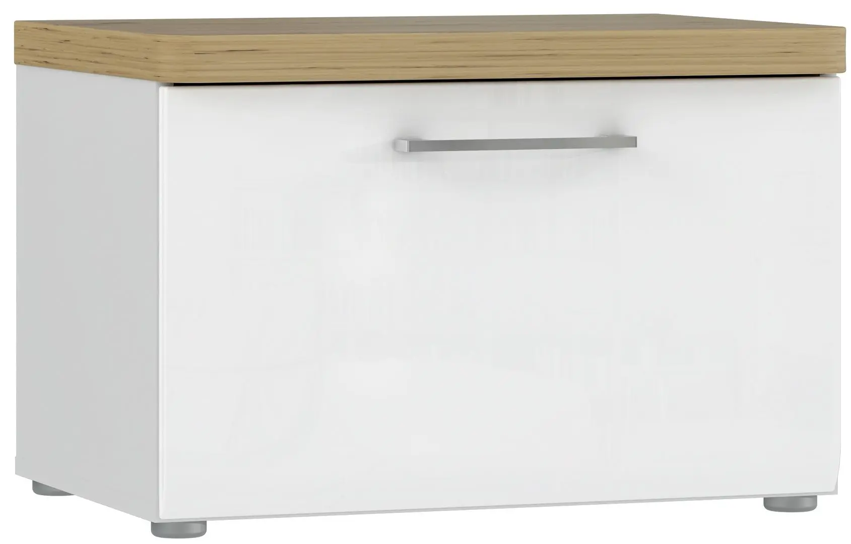 Тумба для обуви Fortuna Tudor 60.4x40.8x43.4 (White/Artisan Oak/White Gloss) - 3