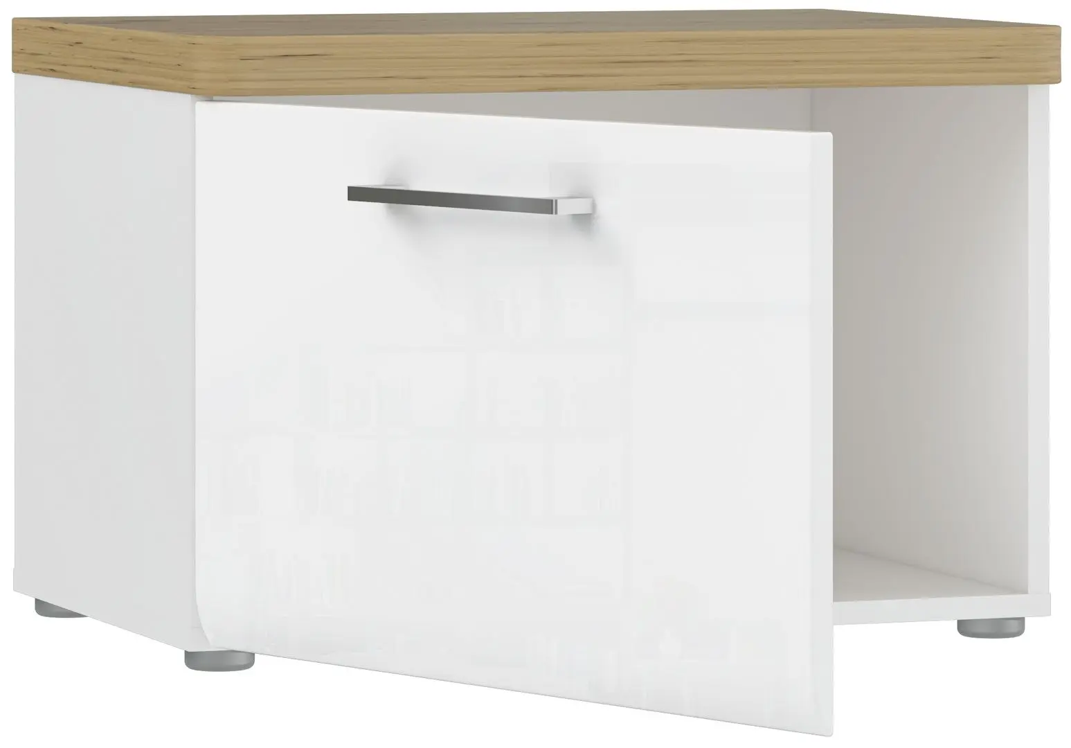 Тумба для обуви Fortuna Tudor 60.4x40.8x43.4 (White/Artisan Oak/White Gloss) - 2