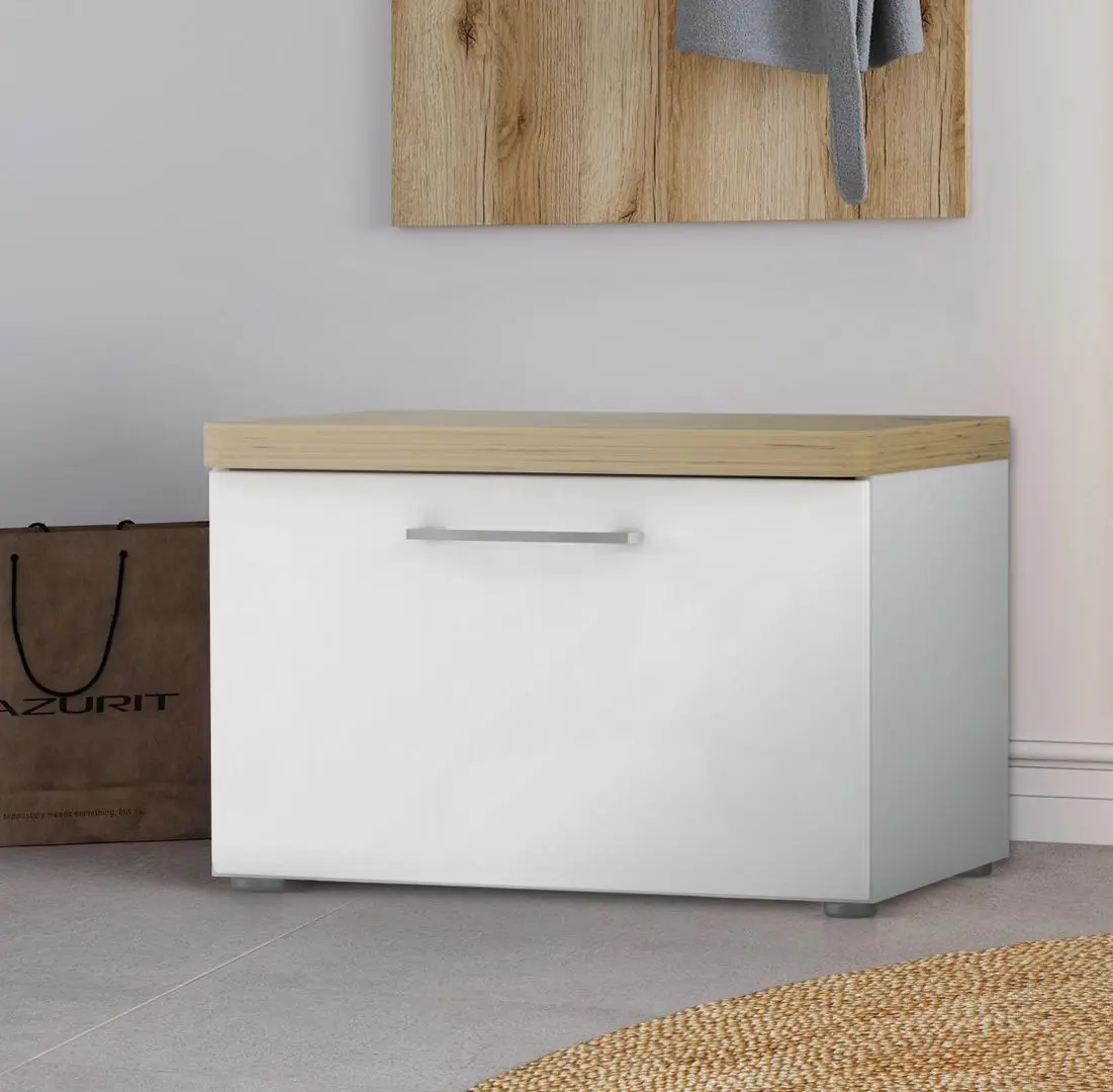 Тумба для обуви Fortuna Tudor 60.4x40.8x43.4 (White/Artisan Oak/White Gloss)