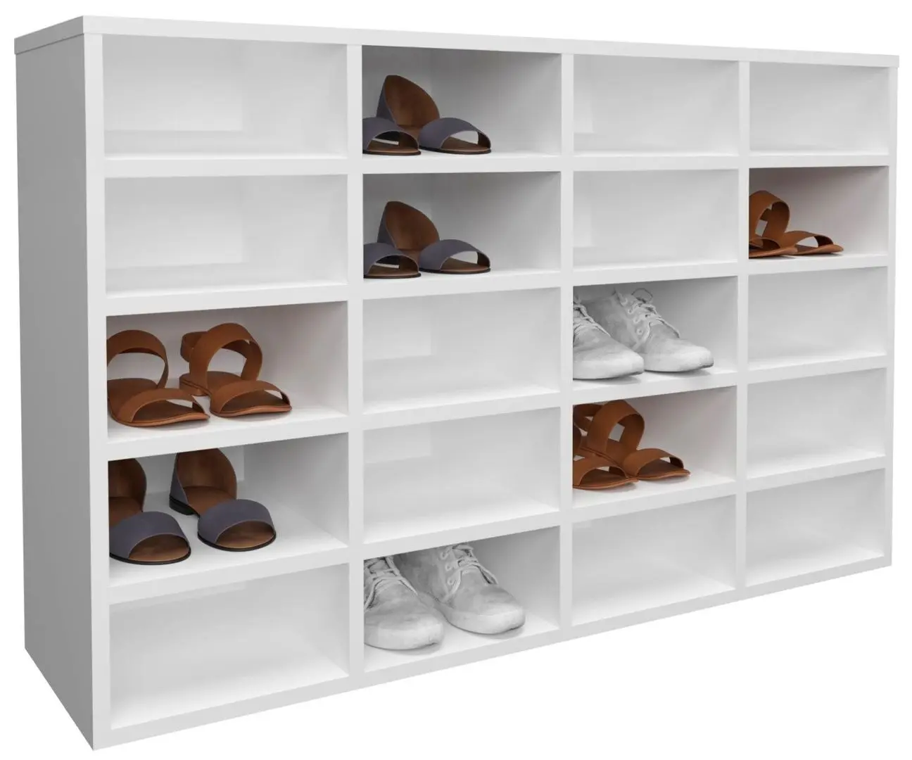 Etajera pentru incaltaminte Haaus Tisso 20 rafturi 104x68 cm (White)