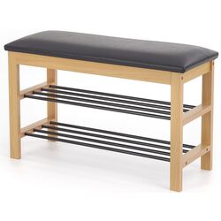 Банкетка-стеллаж для обуви Halmar ST11 (Natural/Black)