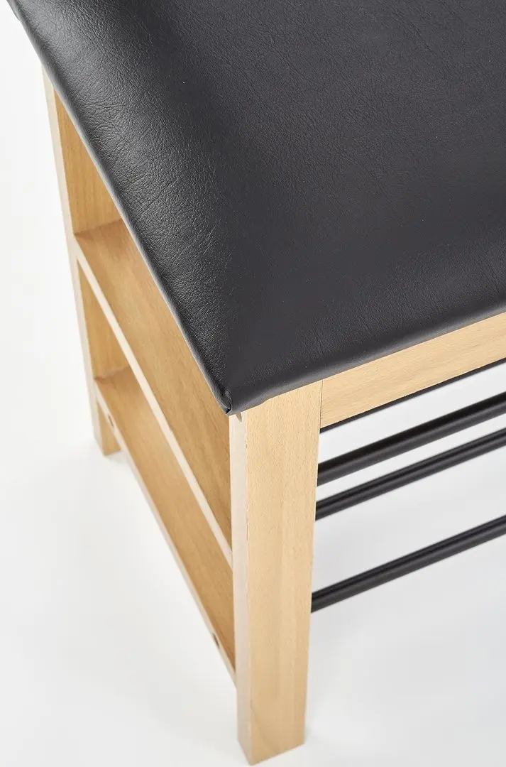 Bancheta-etajera pentru incaltaminte Halmar ST11 (Natural/Black)