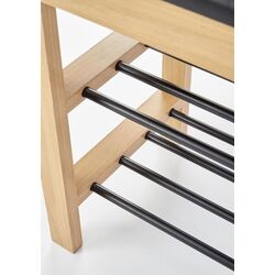 Bancheta-etajera pentru incaltaminte Halmar ST11 (Natural/Black) Thumb