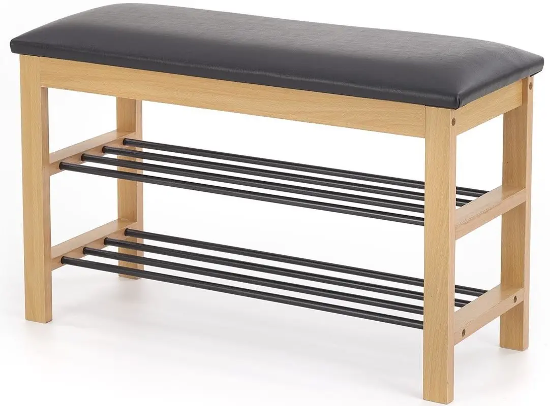 Bancheta-etajera pentru incaltaminte Halmar ST11 (Natural/Black)