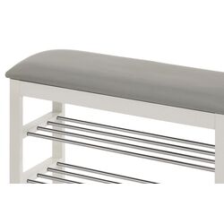 Банкетка-стеллаж для обуви Halmar ST11 (White/Gray) Thumb