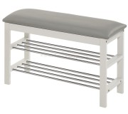 Bancheta-etajera pentru incaltaminte Halmar ST11 (White/Gray)