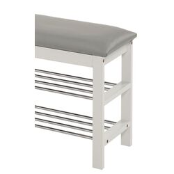 Банкетка-стеллаж для обуви Halmar ST11 (White/Gray) Thumb