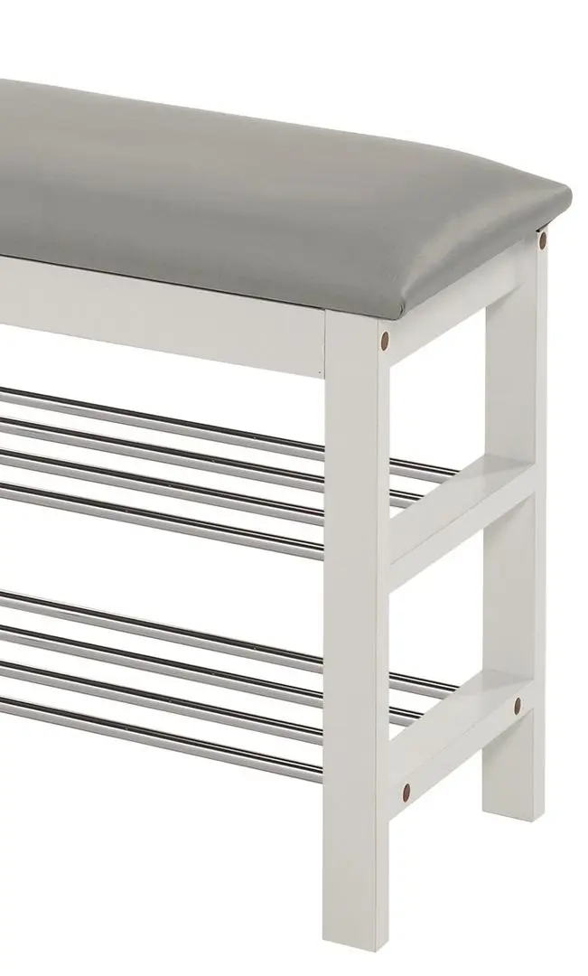 Банкетка-стеллаж для обуви Halmar ST11 (White/Gray)