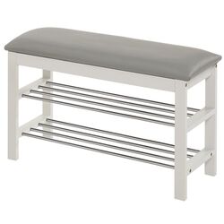 Банкетка-стеллаж для обуви Halmar ST11 (White/Gray)