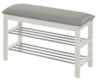 Bancheta-etajera pentru incaltaminte Halmar ST11 (White/Gray)