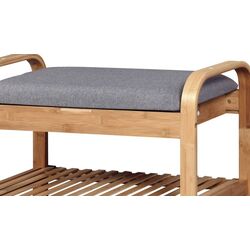 Bancheta-etajera pentru incaltaminte Halmar ST12 (Natural/Gray) Thumb