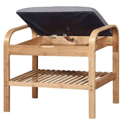 Bancheta-etajera pentru incaltaminte Halmar ST12 (Natural/Gray) Thumb