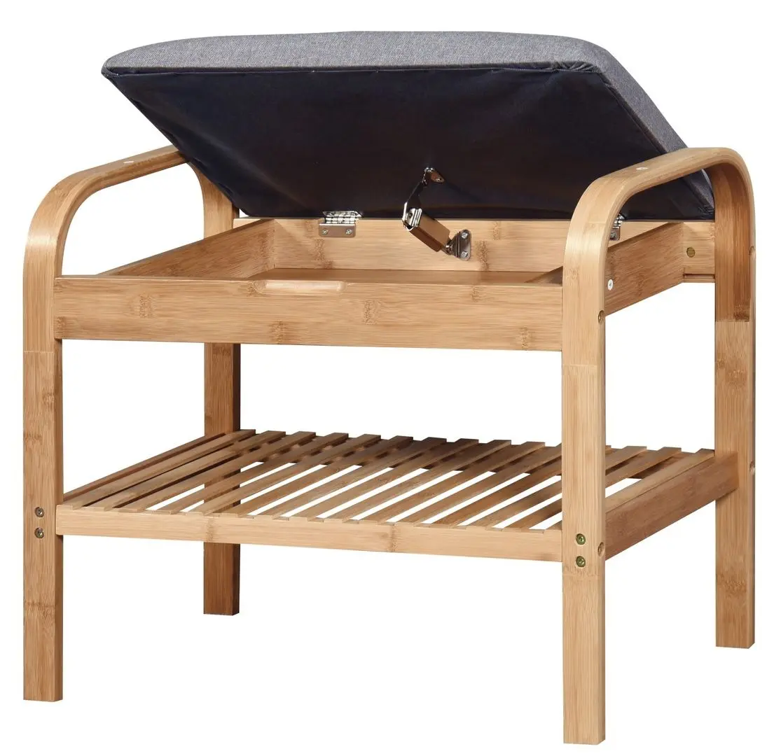 Bancheta-etajera pentru incaltaminte Halmar ST12 (Natural/Gray)