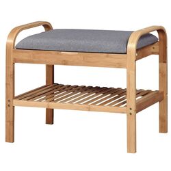 Bancheta-etajera pentru incaltaminte Halmar ST12 (Natural/Gray)