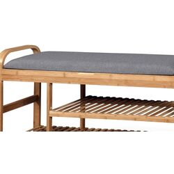 Bancheta-etajera pentru incaltaminte Halmar ST13 (Natural/Gray) Thumb