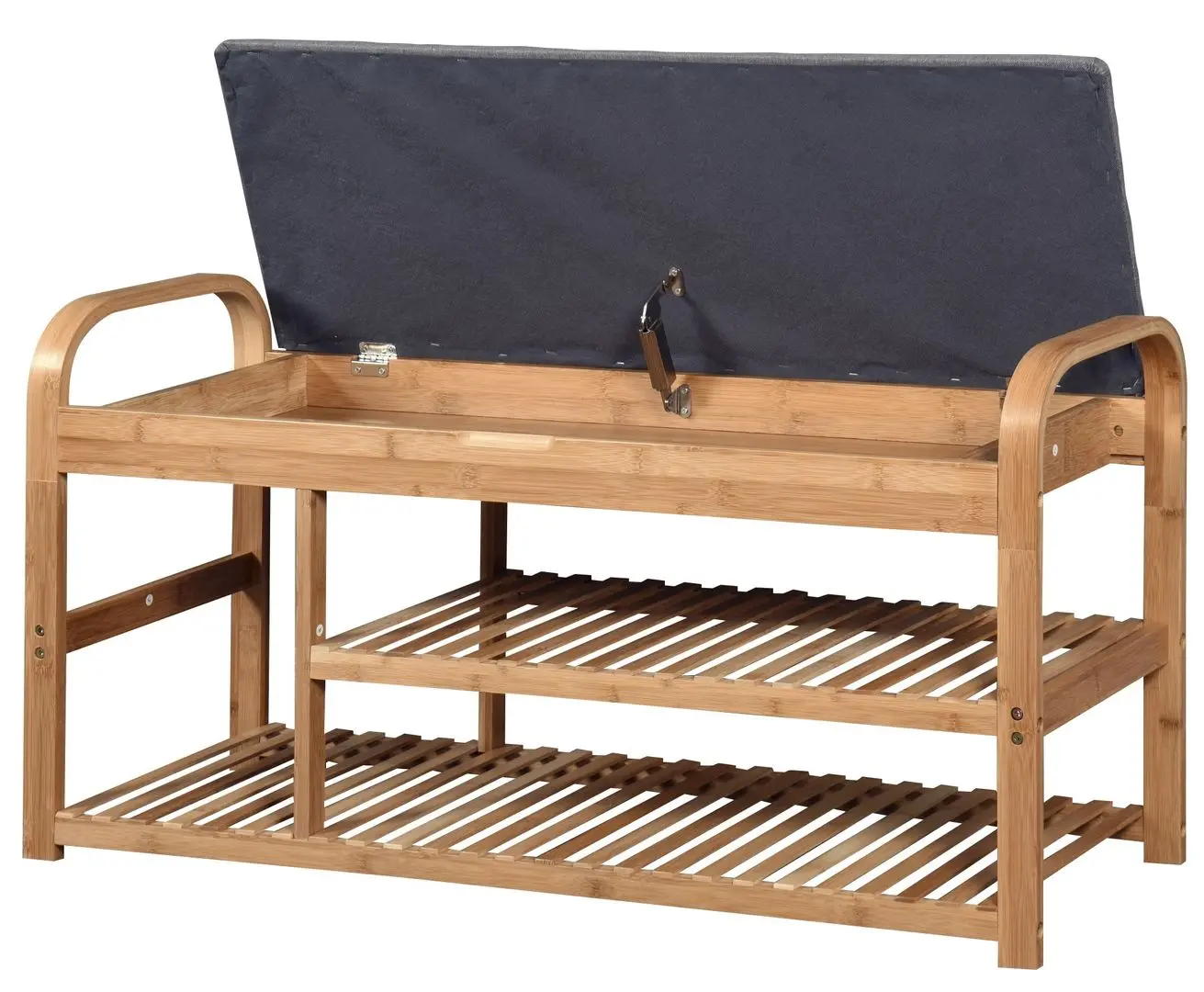 Bancheta-etajera pentru incaltaminte Halmar ST13 (Natural/Gray)