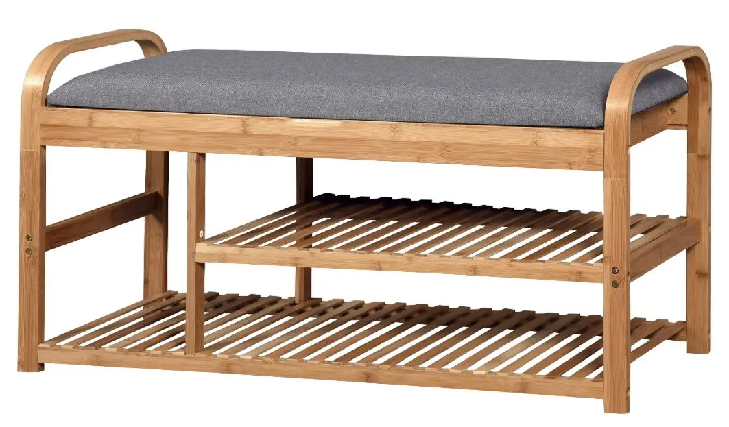 Bancheta-etajera pentru incaltaminte Halmar ST13 (Natural/Gray)