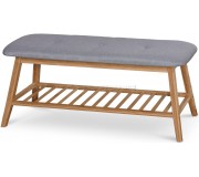 Bancheta-etajera pentru incaltaminte Halmar ST15 (Bamboo/Gray)