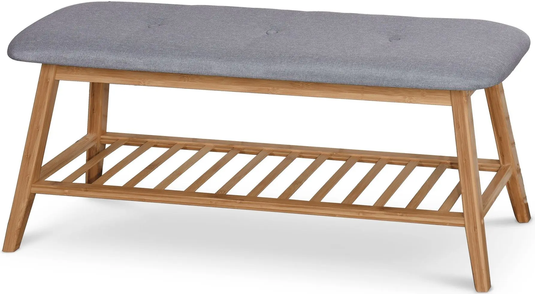 Bancheta-etajera pentru incaltaminte Halmar ST15 (Bamboo/Gray)